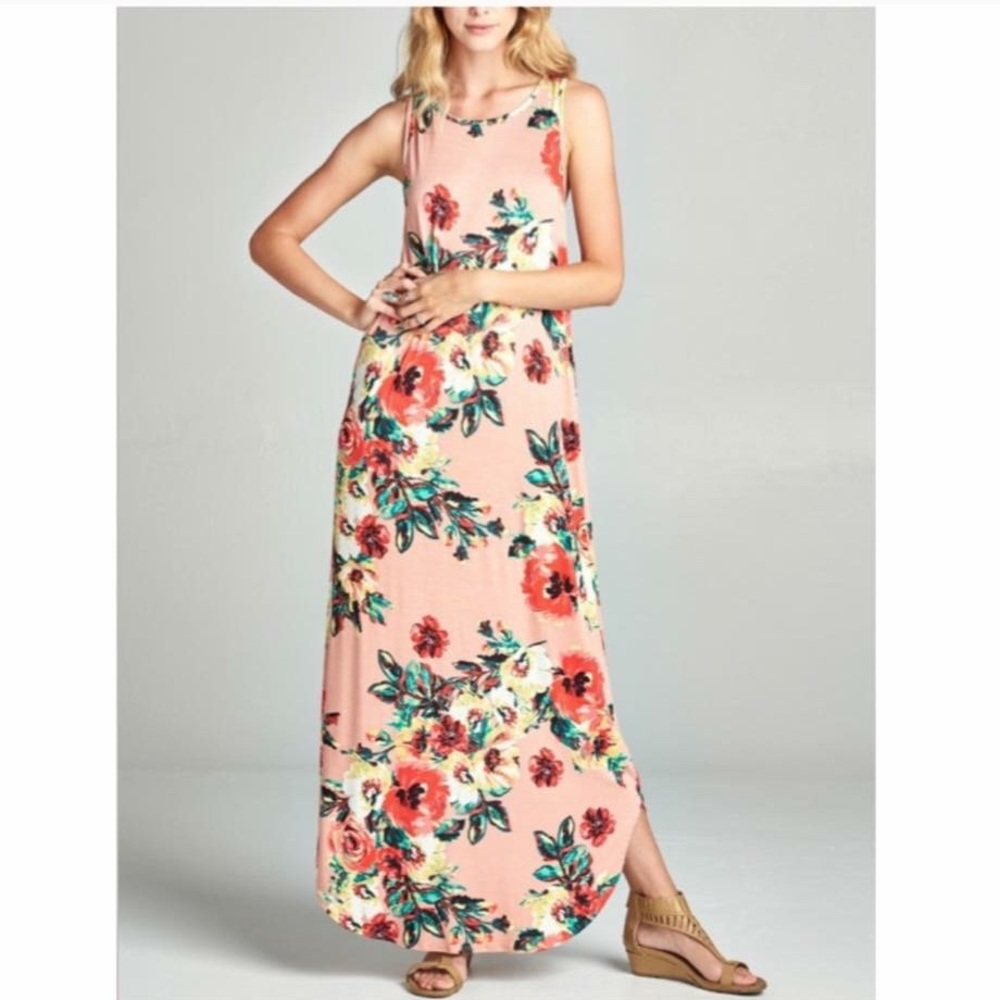 Floral Racer Back Maxi